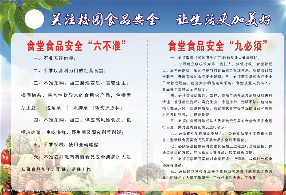 学校食堂“六不准九必须”管理规范详解